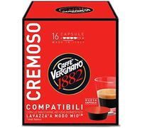 Caffè Vergnano 1882 Capsules de café crémeux compatibles avec Lavazza A Modo Mio, 8 paquets de 16 capsules (total 128)