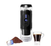 Caffe2go Presso XI | Machine à café portable avec capsules et moulu | Réchauffe | Cafetière de voyage | 110 ml