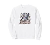Caffeinated Pigeon Society Oiseau pour Amoureux du café Sweatshirt