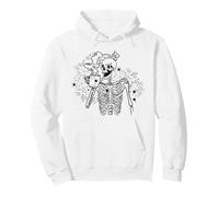 Caffeinated Skeleton Graphic Y2K for Women Goth Coffee Mom Sweat à Capuche