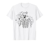 Caffeinated Skeleton Graphic Y2K for Women Goth Coffee Mom T-Shirt