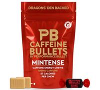 Caffeine Bullet Mint Energy Chews *80 - Boost plus rapide que les gels, les comprimés et les gommes. 100 mg par portion - Science du sport pour la course à pied, le cyclisme, les jeux et le
