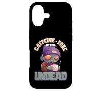 Caffeine Free Yet Still Undead Funny Zombie Coffee Design Coque pour iPhone 17