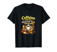 Caffeine is My Best Outil de Salle de esign pour Enseignant T-Shirt