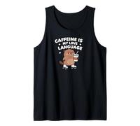 Caffeine is My Love Language Cute Beaver Roller Skating Débardeur