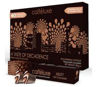 Cafféluxe A Taste of Decadence Dosette Chocolat Chaud - Mélange Parfait Onctueux et Crémeux 40 Capsules - Inspirées du Chocolat Belge