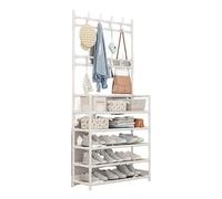 CaFfen Etagere Chaussure Étagère à Chaussures Noire Cinq Niveaux, étagère Simple, de Rangement intégrée, Domestique(White Five Layer)