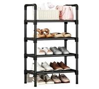 CaFfen Etagere Chaussure Étagère à Chaussures surélevée Noire, Petite Armoire Simple Multicouche, entrée de Maison, logement locatif, dortoir, étagère Rangement(45x28x79cm)