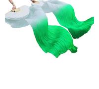 CaFfen éVentail De Danse Fans 1 Paire d'éventails en Soie for Danse du Ventre, véritables éventails, Longs, Faits à la Main, dégradé de Couleurs(Style 2,150cm Imitation Silk)