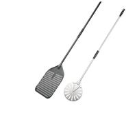 CaFfen Pelle Pizza Ensemble de pelles à pizza perforées 14, 13, 12 et 9 pouces, manche long en alliage d'aluminium 56(9 inch and 12 inch)