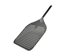 CaFfen Pelle Pizza Pelle à pizza perforée en aluminium anodisé dur de 40 cm, grande taille, accessoire for four(16 inch 30cm Handle)