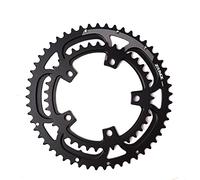 CaFfen Plateau De PéDalier Plateau de vélo de Route BCD 110 50-34T 52-36T 53-39T Dents Larges étroites en Alliage d'aluminium Double Disque pièces de vélo Noir Couronnes Cyclisme(Black 50-34T)