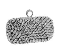 CaFfen Sacs à Diamants Pour Femmes Petit sac à strass, carré tendance, bandoulière avec chaîne, sacs main for femmes, portefeuilles, de soirée(Black)