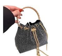 CaFfen Sacs à Diamants Pour Femmes Sac seau à strass, petit sac de banquet cordon, bandoulière chaîne for dîner for femme(B)