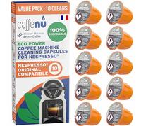 Caffenu Nespresso Compatible Capsule Nettoyant Machine a Cafe x 10
