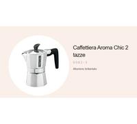 Caffetière Moka PEDRINI AROMA CHIC MOKA EXPRESS 1 à 6 Tasses Argent 5 min