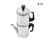Caffettiera Napoletana Diamante Ilsa Espresso en Aluminium Argent 2 Poignées