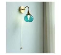 CAFIEDR Applique Murale, Miroir de Salle de Bain LED avec Interrupteur à Tirette, éclairage d'intérieur en cuivre et Verre, Lampe Murale Nodern, nce Pared-C