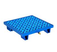 CAFIEDR Bac de rétention pour réservoir d'huile, Palette de rétention, Plateforme de rétention avec Orifice de Drainage, Plateforme de Stockage extérieure pour entrepôt(D)