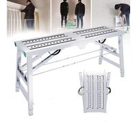 CAFIEDR Échafaudage Pliant Polyvalent, Plateforme de Travail réglable, escabeau en Acier, Plateforme Portable, Tour d'échafaudage, Tabouret pour Le Nettoyage des véhicu(A 200cm)