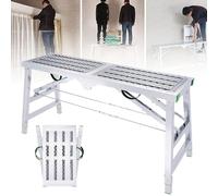 CAFIEDR Échafaudage Pliant Polyvalent, Plateforme de Travail réglable, escabeau en Acier, Plateforme Portable, Tour d'échafaudage, Tabouret pour Le Nettoyage des véhicu(B 200cm)