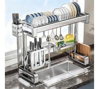 CAFIEDR Égouttoir À Vaisselle Multifonctionnel en Acier Inoxydable 304 - Grande Capacité, Idéal pour Les Bols Et Les Assiettes. Conception À Un Seul Niveau, Largeur De 67 Cm..Single Layer-67cm/26.3in
