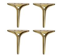 CAFIEDR Ensemble De 4 Pieds De Meubles Triangulaires, Pieds De Canapé Triangulaires en Métal À Motif Diamant, Pieds De Rechange en Fer pour Armoire, Buffet, Table Basse, Canapé, Faute.Gold-15cm/5.9in