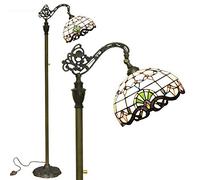 CAFIEDR Lampadaire H165cm coloré en Treillis pour Salon, tête ajustée, Style méditerranéen, Bronze, métal, pour Bureau, Chambre à Coucher, luminaires de Sol européens de Luxe