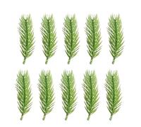 CAFIEDR Lot de 10 à 50 Branches de pin artificielles, Aiguilles de pin Vertes, Fausses Plantes, Feuilles, Ornements de Couronne d'arbre de Noël, Cadeaux de décoration d(12cm 50PCS)