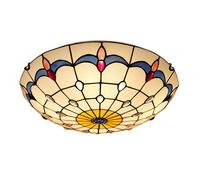 CAFIEDR Lustre 40 cm/50 cm Style en vitrail, Style Vintage, luminaire de Plafond encastré pour Salon/Chambre, E27, 51 cm(16 Pouces)