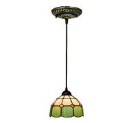 CAFIEDR Lustre en vitrail de 20 cm, Style, Style Antique et Vintage, luminaire Suspendu pour la décoration de la Maison, Vert