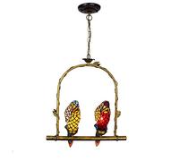 CAFIEDR Lustre Salle à Manger Lustre 43cm Pays américain Lustre Perroquet Salon Salle à Manger Balcon Lampe Oiseau Couloir Couloir Lampe Suspendue