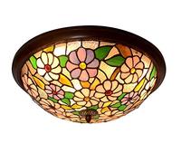 CAFIEDR Lustre Style en Verre teinté 16 Pouces Plafonnier pour Chambre à Coucher, Cuisine, Salle à Manger, Balcon, LED, Style européen