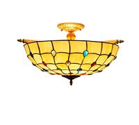 CAFIEDR Lustre Style, Lampe de Plafond 55 cm, Perles colorées créatives, Grand plafonnier en Verre teinté, Lampe de Salle à Manger, Bar, Chambre à Coucher