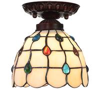 CAFIEDR Lustre Style, plafonnier de 18 cm, Style Minimaliste, éclairage de Balcon, Couloir, Perles colorées