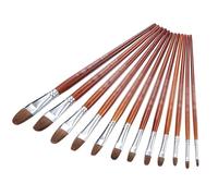 CAFIEDR Pinceau Rond Manche en Bois Fournitures de Peinture à l'huile Impair-Pair Stylo Eau Craie Pinceau Aquarelle