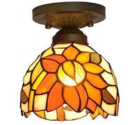 CAFIEDR Plafonnier de Porche Tournesol Orange, plafonniers de Couloir de Balcon, luminaires Suspendus de Plafond de Couloir européens