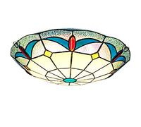 CAFIEDR Plafonnier encastré, plafonnier LED en vitrail, Lustre Vintage pour Chambre à Coucher, Salon, Cuisine, Couloir, Salle de Bain, lumière Chaude 3000 K, 40(Lumière Chaude 3000k 30cm)