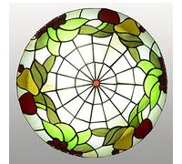 CAFIEDR Plafonnier LED Rond en Verre teinté Style, 30,5/40,6/50,8 cm, Applique Murale Vintage E27, luminaire décoratif pour Salon, Chambre à Coucher, Salle à ma(Dx65 50cm)