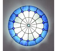 CAFIEDR Plafonnier LED Rond en Verre teinté Style, 30,5/40,6/50,8 cm, Style Vintage E27, luminaire décoratif pour Salon, Chambre, Salle à Manger, Couloir, Cuisine, DX70, 50 cm