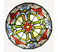 CAFIEDR Plafonnier Style, 12/16/20 Pouces, plafonniers Ronds en Verre teinté, lustres décoratifs Vintage E27 pour Salon, Chambre, Salle à Manger, Couloir(Dx28 50cm)