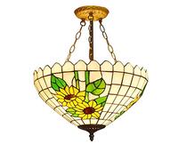 CAFIEDR Plafonnier Suspendu Style Sunflower pour Salle à Manger, Style européen, 40 cm, luminaire Suspendu pour comptoir de Bar, Salle d'étude, Salon, Balcon