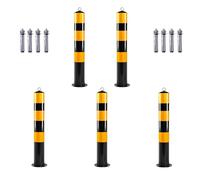 CAFIEDR Poteau de borne de Garage pour barrière de stationnement 20 po, 30 po, 40 po, poteaux de délimitation de trafic Portables, Paquet de 5 ou 10 pour extérieur/inté(5 Pcs H 75cm(30in))