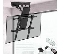CAFIEDR Support Mural/Plafond Électrique pour Téléviseur, Support Télescopique Inclinable De 0 À 85°, Compatible avec Les Téléviseurs De 50 À 90 Pouces, Support Électrique Pliable Et .50-90inch TV