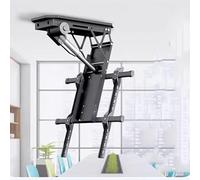 CAFIEDR Support TV Réglable, Fixation Plafond Réglable, Système De Levage TV Escamotable Dissimulé, Compatible avec Les Téléviseurs De 50 À 90 Pouces, Support TV Motorisé, Système De