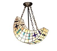 CAFIEDR Suspension de Chambre d'enfant 16" en Forme de Bateau, Coquillage et Lune, Style créatif, luminaire décoratif d'intérieur pour Chambre de bébé