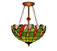 CAFIEDR Suspension Style 16 Pouces, Style Pastoral Vert, luminaire créatif Anti-Lustre, pour Salle à Manger, Cuisine