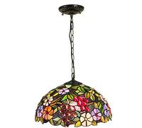 CAFIEDR Suspension Style européen en Forme de Fleur de Vigne, 40 cm, Style, en Verre teinté, luminaire décoratif de Plafond, idéal pour Les Bars, Les Clubs et Les Restaurants.