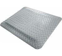 CAFIEDR Tapis De Sol Industriel Anti-Fatigue en Éponge Diamantée Ultra-Résistante De 60 Cm De Large, Noir avec Bordure Jaune, pour Un Espace De Travail Ergonomique..Grey2-60x30cm