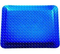 CAFIEDR Tapis De Sol Industriel Anti-Fatigue en Éponge Diamantée Ultra-Résistante De 60 Cm De Large, Noir avec Bordure Jaune, pour Un Espace De Travail Ergonomique..Blue-60x30cm